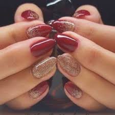 I am a qualified nail tech in acrylic, hard gel, gel polish, art and efile. Pin By Rileigh Dean On Nails Red And Gold Nails Ombre Nails Glitter Red Nails Glitter