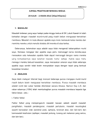 Membaca di rumah dan waktu lapang b. Jurnal Praktikum Masalah Murid