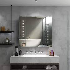 Shelves, tables, cabinets, doors, mirrors, table tops China New Design High Quality Led Bathroom Mirror Cabinet Wall Mounted Cabinet For Ajustable Glass Shelf China Led Cabinet Home Decoration