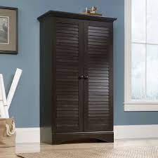 Maybe you would like to learn more about one of these? Multi Purpose Wardrobe Armoire Storage Cabinet In Dark Brown Antique Wood Finish Fastfurnishings Com