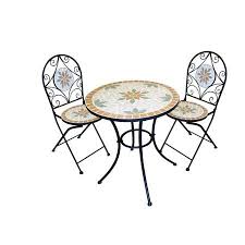 Free Shipping Buy Mosaic 3 Piece Outdoor Bistro Set At Walmart Com In 2020 Outdoor Bistro Set Bistro Set Patio Furnishings