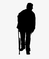 Lonely Elderly Crutches Back Sketches Of People People Png Old Man Walking