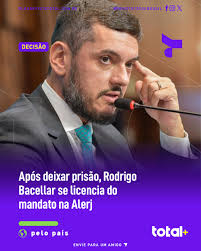 Um dia depois de deixar a prisão, o deputado estadual Rodrigo Bacellar ( União Brasil-RJ) decidiu se afastar do mandato parlamentar. O pedido de  licença por 10 dias foi protocolado nesta quarta-feira (10/12),