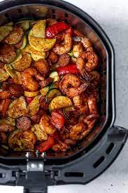 Air Fryer Cajun Shrimp Dinner Low Carb Skinnytaste Recipe Air Fryer Recipes Healthy Air Fryer Dinner Recipes Air Frier Recipes