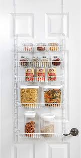 Click on the image to find out more about it. Amazon Com Smart Design Over The Door Adjustable Pantry Organizer Rack W 5 Adjustable Shelves Steel Metal Hanging Wall Mount Cans Spice Storage Closet Kitchen White Home Kitchen