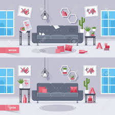 Maybe you would like to learn more about one of these? Living Room Before And After Cleaning Concept Modern Interior Royalty Free Cliparts Vectors And Stock Illustration Image 77570219