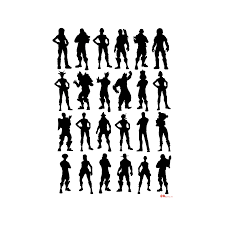 Fortnite gamers love cool fortnite names and continuously searching for the right names for their account which is cool and stylish. Epic Fortnite Skins Outfits Silhouette Black Stretched Canvas Foremanandvalen S Artist Shop