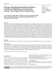 Sprawdź najaktualniejsze dane firmy z ceidg i innych 50 źródeł. Pdf Salvage Cyberknife Based Reirradiation Of Patients With Recurrent Prostate Cancer The Single Center Experience