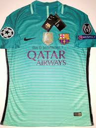 Nike messi #10 fc barcelona home men's soccer jersey 2016/17. 2016 2017 Fc Barcelona Champions League Messi Neymar Player Issue Third Jersey 1869563215