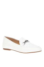 Details About Michael Kors Womens Charlton Loafer Leather Almond Toe Bright White Size 11 0