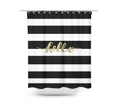 You might also like this photos or back to elegant white and gold shower curtains. Gold Heart Black White Geometric Stripes Shower Curtain Home Bathroom Fabric 71 Shower Curtains Home Garden