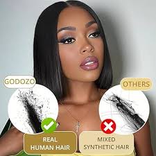 Amazon.com: GUDOZO Peluca de cabello humano de 9 x 6 pulgadas, sin  pegamento, precortada HD, encaje frontal, sin pegamento, densidad del 200%,  pelucas cortas y rectas para mujeres negras, 12 pulgadas :