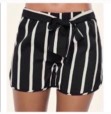 Black And White Striped Shorts Womens Venus Black White Striped Shorts Striped Shorts Leggings Are Not Pants Black White Stripes