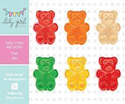 Gummy Bear Clipart Images Png And Jpg Files Included Clip Art Graphics Instant Download Personal And Commercial Use In 2021 Bear Clipart Clip Art Printable Designs