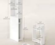 VASAGLE-Armario de almacenamiento para baño, gabinete estrecho  independiente, blanco, estilo moderno, personalizado, OEM
