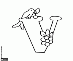 Letra V Para Colorear