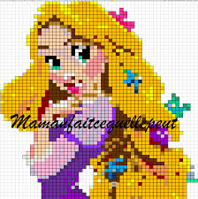 Mamanfaitcequellepeut Raiponce Rapunzel Disney Perle A Repasser Hama Patron Pattern Pixel Art Pixel Art Raiponce Dessin Dysney