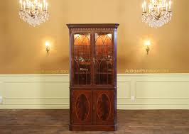 Just when you feel like the wedding china is beginning to wear out its welcome, swap it for some vintage flea market finds and a couple of small plants. Antique Reproduction Hepplewhite Corner China Cabinet