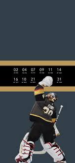 Vendredi, le québécois de 36. January Schedule Wallpaper Featuring Your Flower Power Goalie Marc Andre Fleury Goldenknights