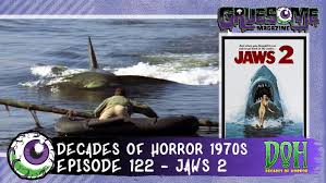 Jaws 2 (1978) by narkotikz. Jaws 2 1978 Episode 122 Decades Of Horror 1970s Gruesome Magazine