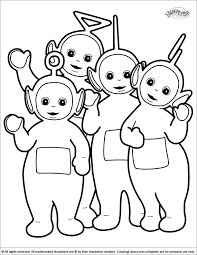 Even if you have a color printer, i prefer the black and white version which the kids can color in themselves. 29 Teletubbies Ideas Teletubbies Coloring Pages Coloring Books