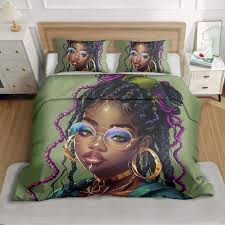 3-Piece Queen Comforter Set African Print Bed in a bag