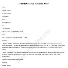 How To Write A Letter To Cancel An Insurance Policy With Samples Insurance Policy Lettering Life Insurance Corporation