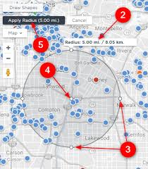 Radius calculator enter an address, city, or zip code, and a radius, and you will get the radius drawn on the map. Listings And Comps Search Data By Drawing A Radius Air Cre