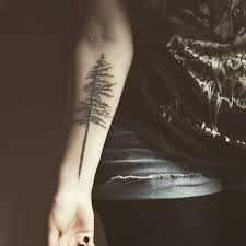 Pine Tree Silhouette Forearm Tattoo Forearm Tattoos Tattoos Forearm Tattoo Women