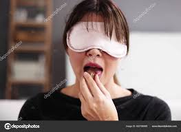 Blind Taste Blindfolded Food Test Woman Face — Stock Photo © AndreyPopov  652786690