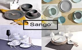 Due to the nature of this product, each piece may vary in color and shape. Amazon Com Sango 16 Piece Nova Dinnerware Set Black Plate Set Dinnerware Sets