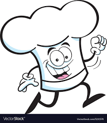 Cartoon Chef Hat Running Royalty Free Vector Image Cartoon Chef Chefs Hat Cartoon