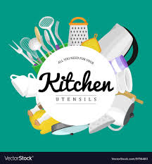 cartoon kitchen utensil collection