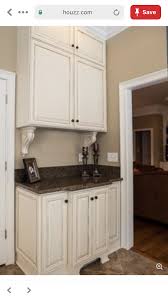 Tropic Brown Countertop Sherwin Williams Accessible Beige Walls Antique White Cabinets Beige Kitchen Antique White Kitchen Kitchen Cabinet Colors