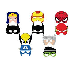 Coloriage masque super héros à imprimer. 10 Masques Super Heros Iron Man Batman Thor Wolverine Captain America Un Grand Marche