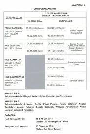 Disamping cuti penggal dan cuti pertengahan & akhir tahun, sekolah juga diperuntukkan cuti perayaan oleh kpm. Cuti Perayaan 2018 Yang Diperuntukkan Oleh Kpm Pendidik2u