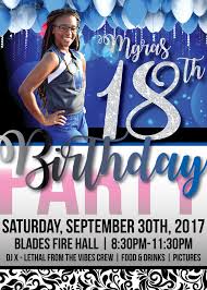 Colors, pictures, elements and text Lamyra S 18th Birthday Party Flyer By Michael Edelin At Coroflot Com