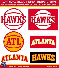 Taking inspiration from the team's looks of the 1970s and 1980s, the hawks brought back the red and yellow color scheme made famous during the dominique wilkins era. Atlanta Hawks Unveil New Uniforms Logos Colours Sportslogos Net News