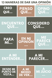13 Maneras Diferentes De Dar Una Opinion Fale Espanhol Frases Em Espanhol Idioma Espanhol