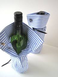 Bottle Gift Bag Upcycled Shirt For Cuff Link Presentation Groomsmen Gift Liquor Gift Bag Business Gifts Diy Gift Gifts