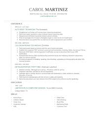 auto body technician resume examples