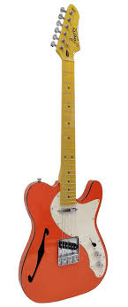 Firefly Ffth Semi Hollow Body Electric Guitar Orange Electric Guitar Guitar Body Electric