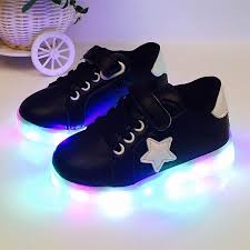 Children Shoes With Light Hook Loop Baby Boys Girls Shoes Led Sneakers Kids Children Lighting Breathable