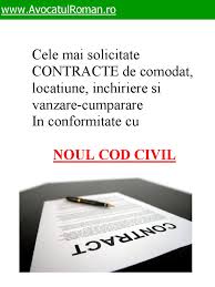 Contractul de comodat este reglementat de art. Cele Mai Solicit Ate 12 Modele De Contracte Conform Noului Cod Civil 1