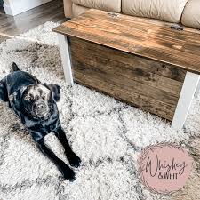 Coffee table for the adults, play table for the kids. Diy Wood Coffee Table With Hidden Storage Whiskey Whit