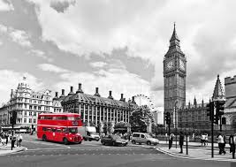 London Bus With Selective Red Color On Black And White London Cityscape With Aff Red Color Black Lon London Cityscape London Wallpaper London Bus