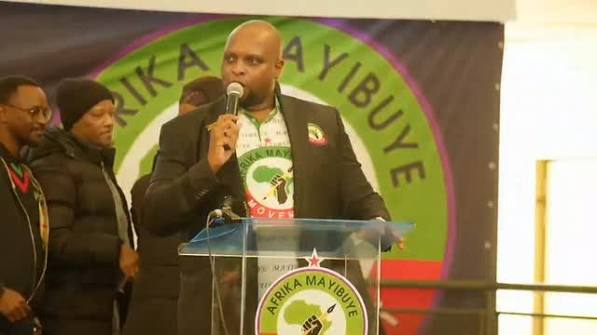 Africa Mayibuye Movement President Floyd Shivambu has announced Themba Lukhele Nzimande, known as Skeem GP, as the party's mayoral candidate for Ekurhuleni