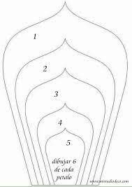 Como hacer flor gigante de cartulina paso a paso. Resultado De Imagen Para Flores Gigantes Moldes Flower Petal Template Paper Flower Template Giant Paper Flowers Template