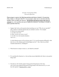 Aristotle Discussion Questions