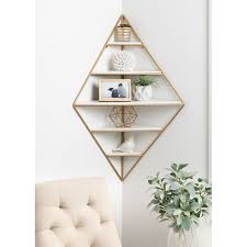 Mid Century Modern Corner Wall Shelf Corner Decor Corner Wall Shelves Wall Decor Bedroom